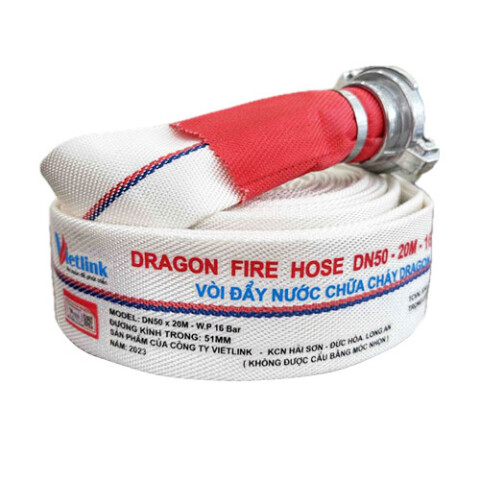 Vòi đẩy chữa cháy DRAGON FIRE HOSE DN 50x20m- W.P 16 Bar