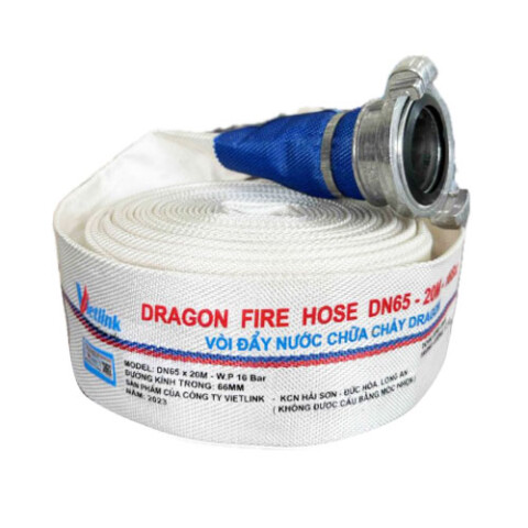 Vòi đẩy chữa cháy DRAGON FIRE HOSE DN 65x20m- W.P 16 Bar